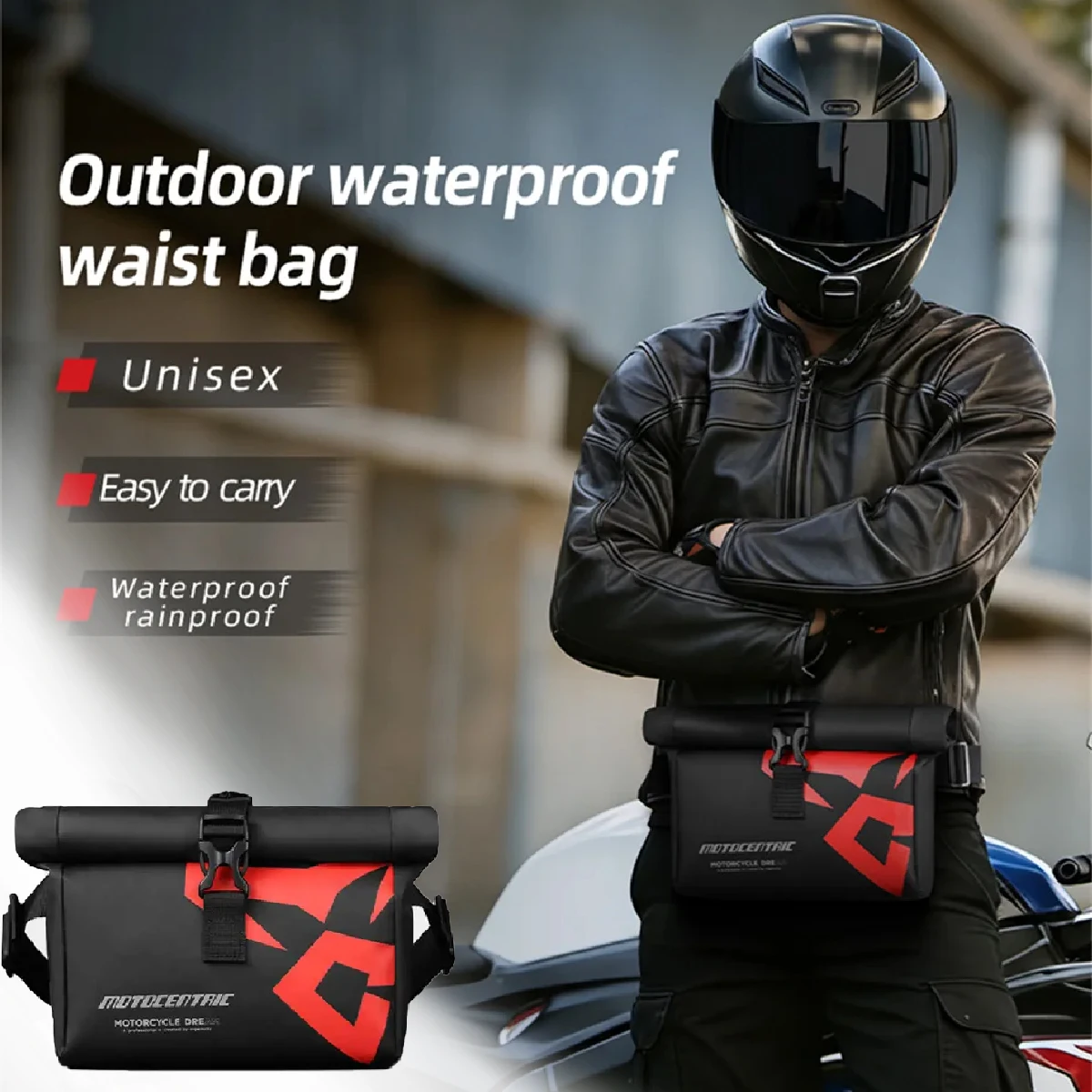 

New Reflective Motorcycle Waist Bag Waterproof Outdoor Sport Belt Bags Waist Large Capacity Motorbike Riding Belt Pack