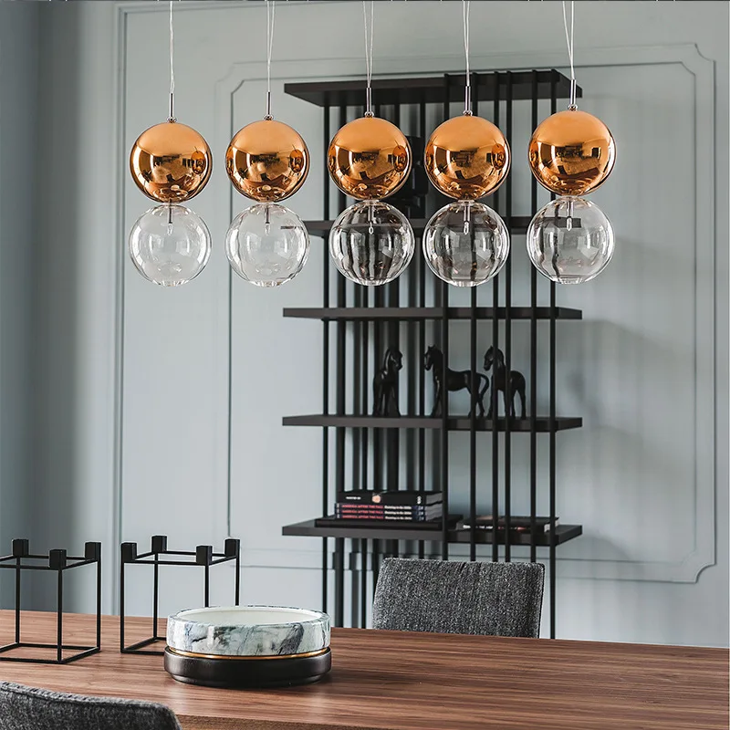 Nordic Modern Glass Pendant Lights LED Colorful Hanging Lamp Dining Living Room Kitchen Home Decor Lighting Fixtures E27