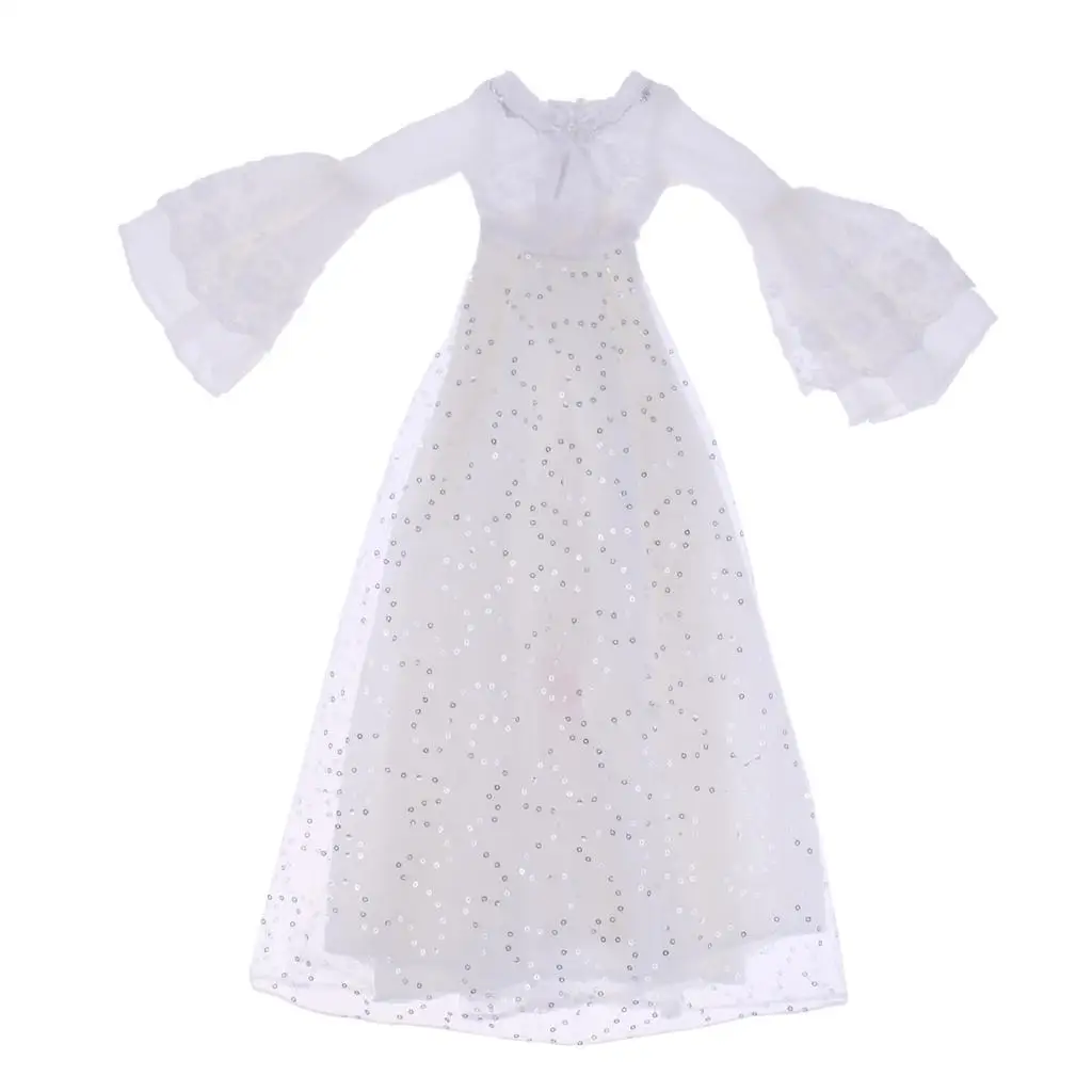 Abbigliamento per abito in tulle con paillettes bianco incantato /3 bambole SD BJD Night Lolita da 60 cm