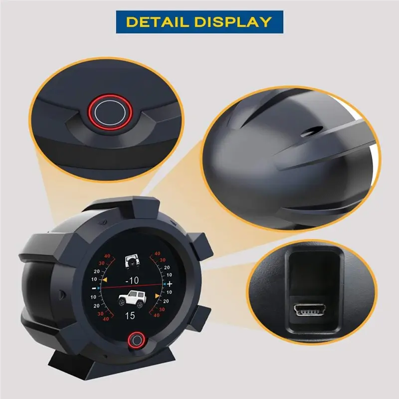 AT92-X95 GPS Speedometer MPH Car Inclinometer Level Tilt Gauge , Multi Gauges Vehicle Angle Slope Meter For Off-Road Vehicle