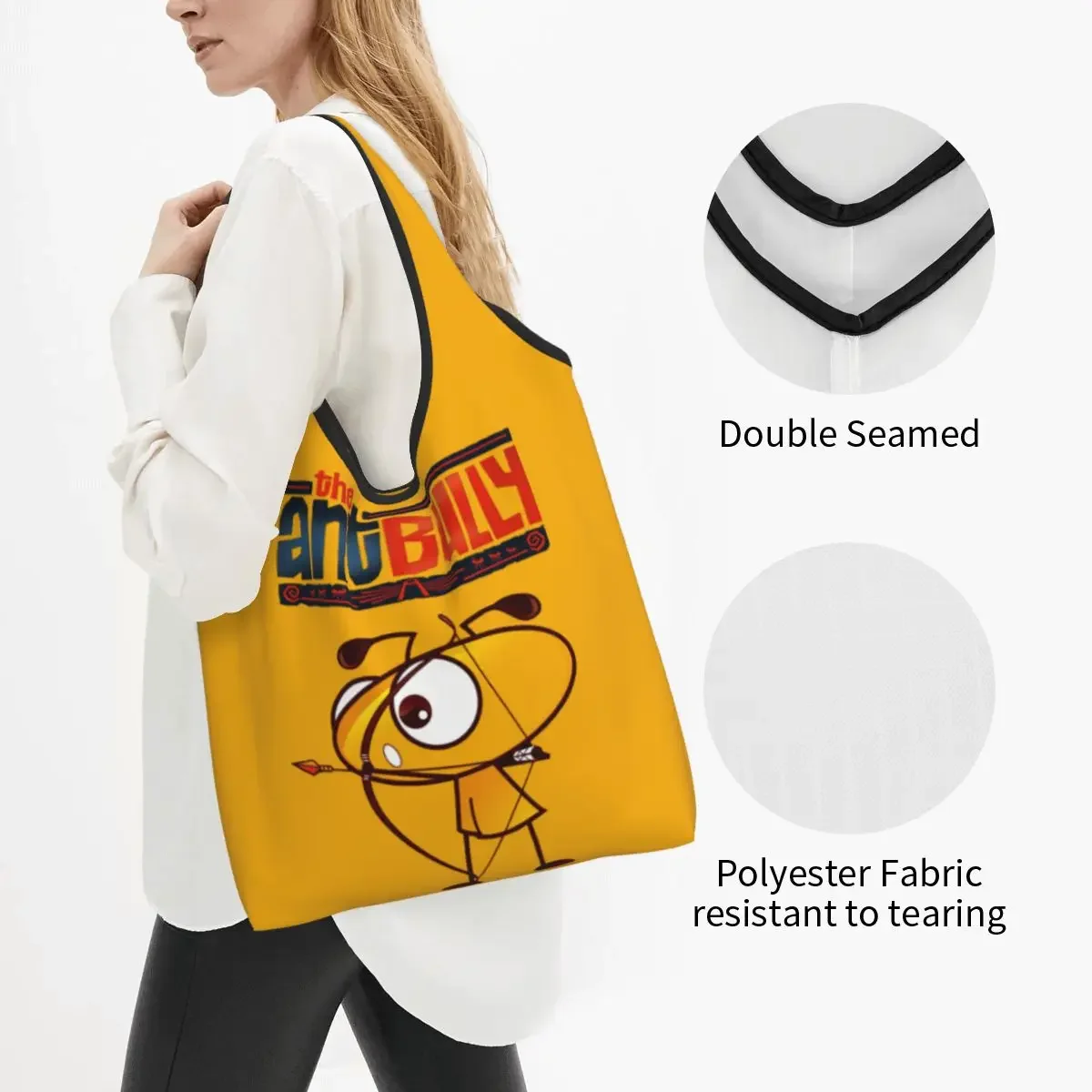 Custom Reusable The Ant Bully Shopping Bag Women Tote Bag Portable American Animated Films Grocery Shopper Bags