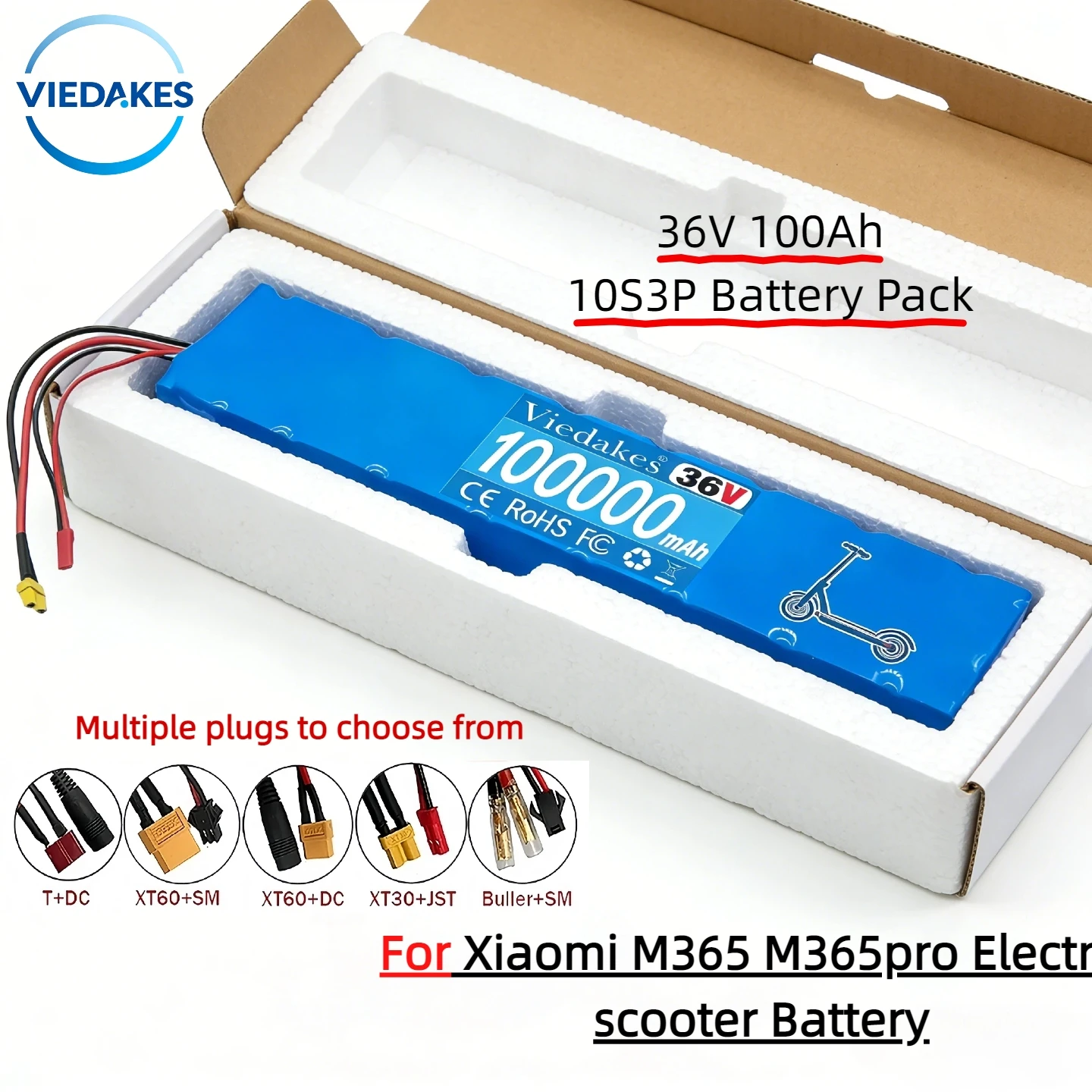 10s3p 36V Battery for Xiaomi M365 M365Pro Electric Scooter Battery 100Ah Lightweight 10s3p Scooter Battery Easy Installation