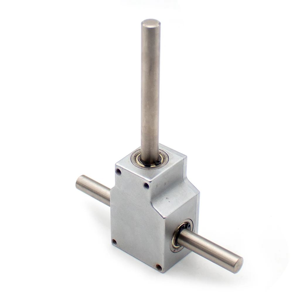 

90 Degree 1:1 Reversing Angle Device Spiral Bevel Gearbox Reducer Assembly Small Reducer Dual-Shaft 8MM/10MM