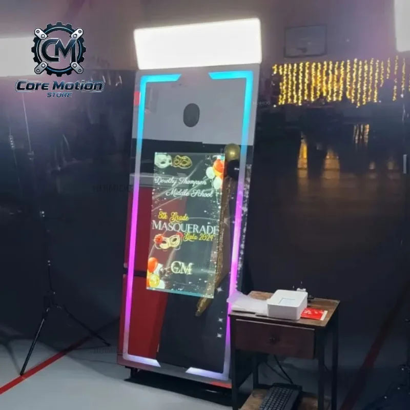 Digital Mirror Photo Booth Touch Screen Mirror Photo Booth with Camera and Printer Mirror Photo Booth view 2