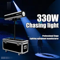 LED 330W Follow Stop Lights With Flight Case DMX 512 Beam Zoom Lighting 5 Color With Gobo For DJ Disco Theater Wedding Party