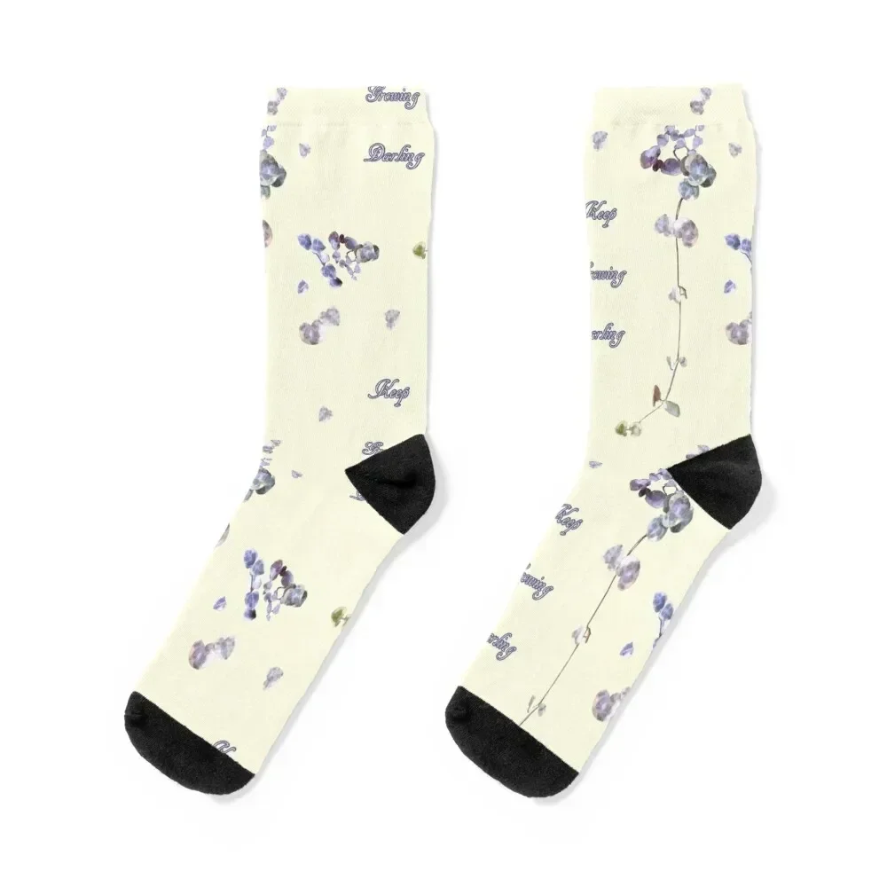 

Keep Growing Darling Socks hiphop Running football cute Socks Male Women's