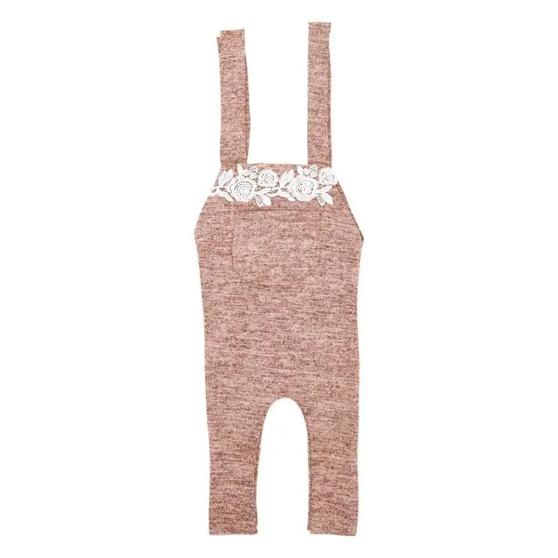 

U13F Newborn Photography Props Baby Romper Outfit Suspender Jumpsuit Pants Bodysuit