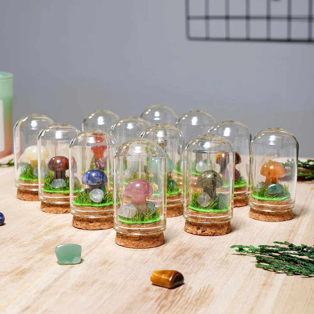 أحجار كريمة كريستالية لطيفة ، أحجار كريمة طبيعية ، زجاجة مناظر طبيعية ، هدية أطفال بديكور منزلي إبداعي ، طالب ، 1: 1000