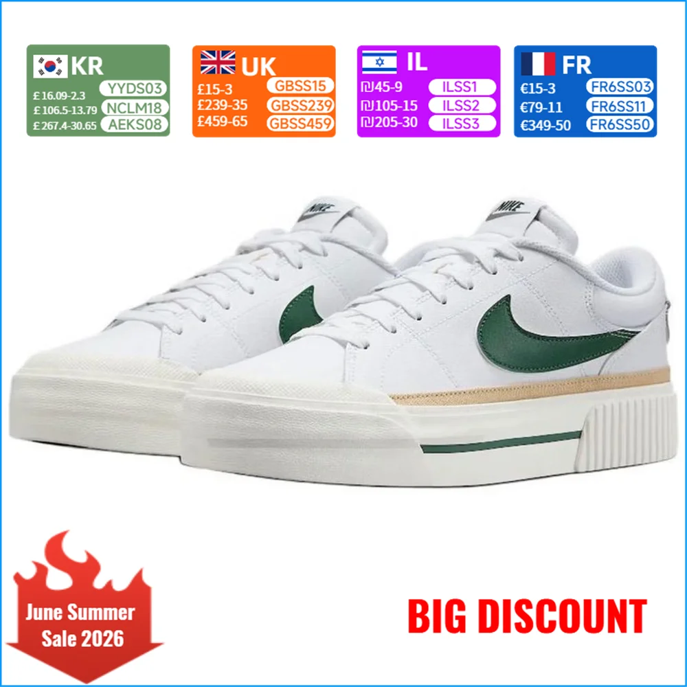 

Nike Court Legacy Lift Women's Sneakers Elevated Platform Design Comfort Cushioned Durable Classic Style DM7590-107
