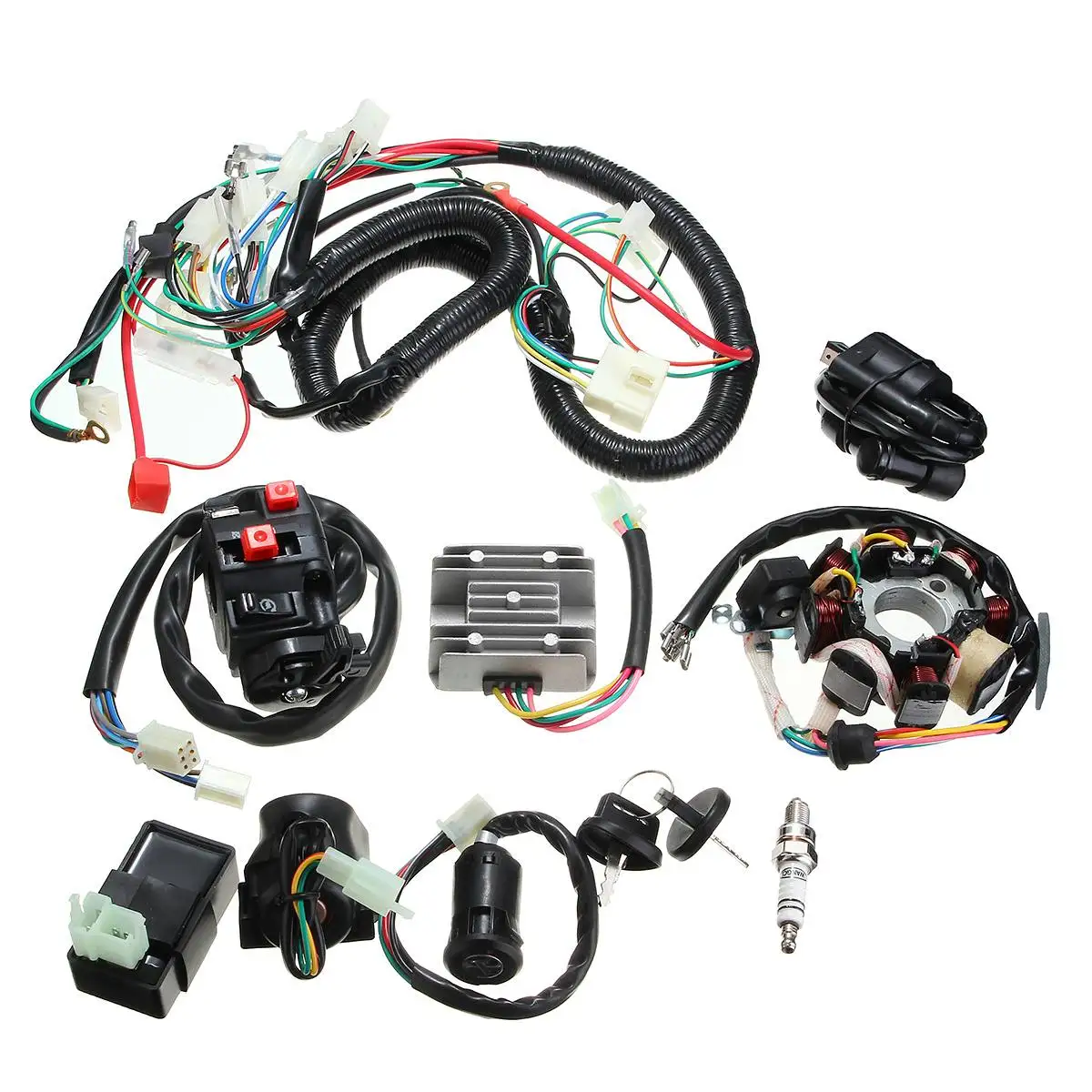 125cc 150cc 200cc 250cc Dirt Bike ATV QUAD ELECTRICS Zongshen Lifan Ducar Razor CDI Wire Harness Stator Assembly Wiring