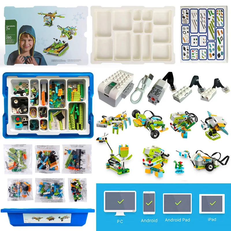 New 385pcs Upgrade Wedo 3.0 Robotics Construction Set Building Blocks Compatible With 45300 Wedo 2.0 Steam Educational Diy Toys