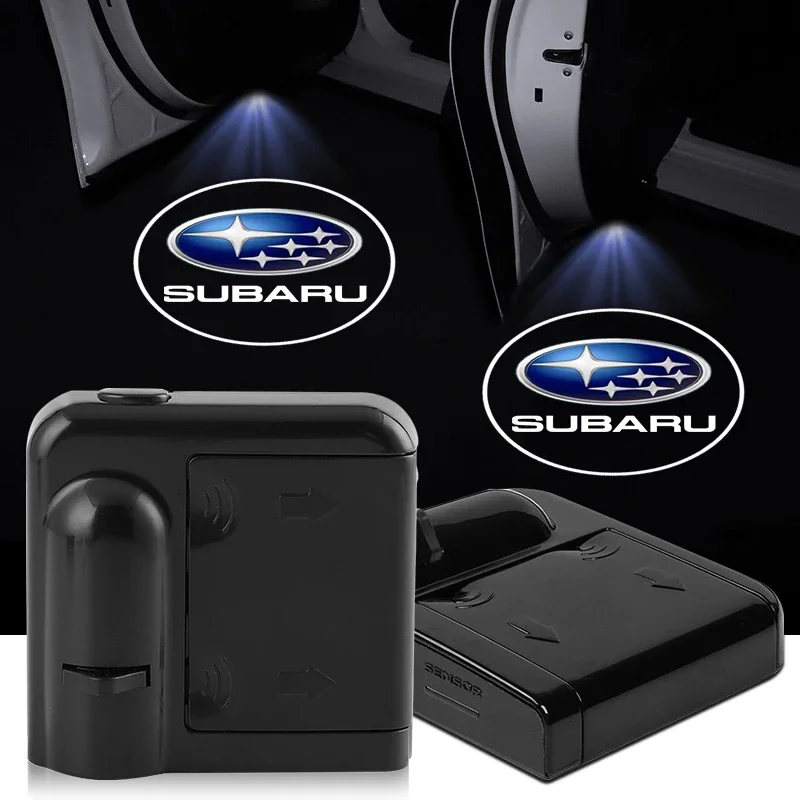 1/2 قطعة LED باب السيارة ترحيب ضوء شعار السيارة أضواء جهاز عرض اكسسوارات لسوبارو WRX STI فورستر تريبيكا امبريزا XV Outback