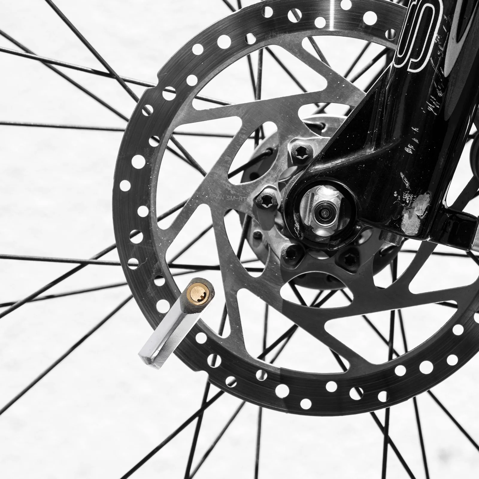 

Portable Bicycle Silver Disc Brake Lock for Motorcycle Electric Bike Security Lock Durable Practical Compact Design