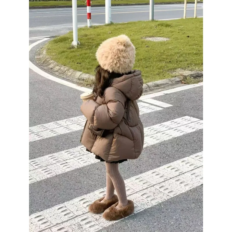 

Winter Kids Warm Down Coats Autumn Children Cotton-Padded Jackets Girls Clothing Baby Hooded Outerwear 3-9 Years