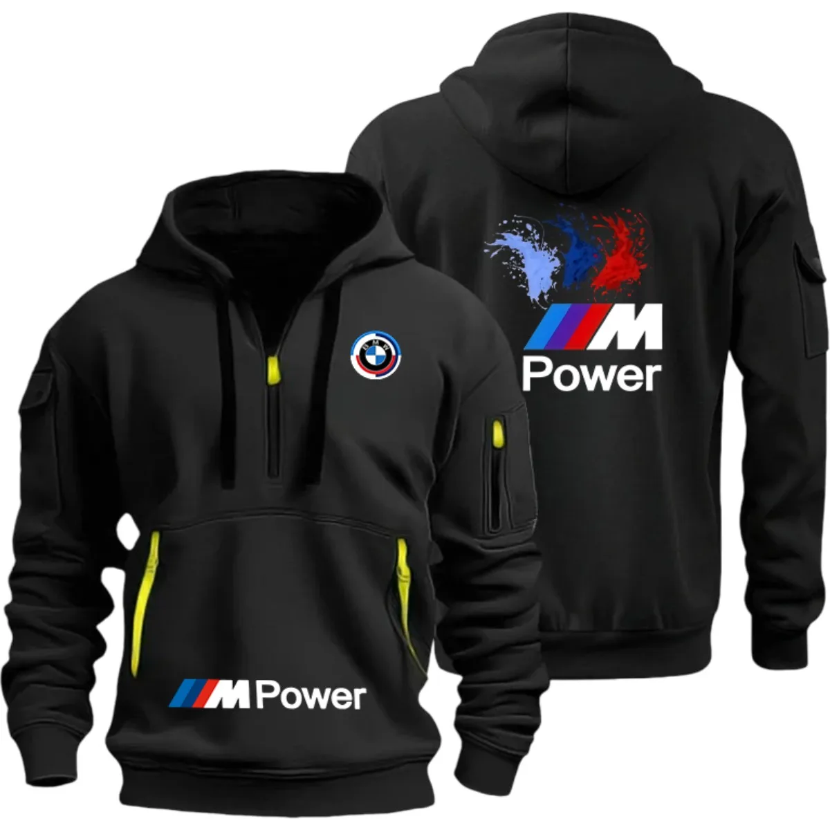 

BMW Men's Casual Zipper Hooded Sweatshirt Motorcycle Racing Team Clothing Logo Printed Spring Summer Autumn Winter Riding Hoodie