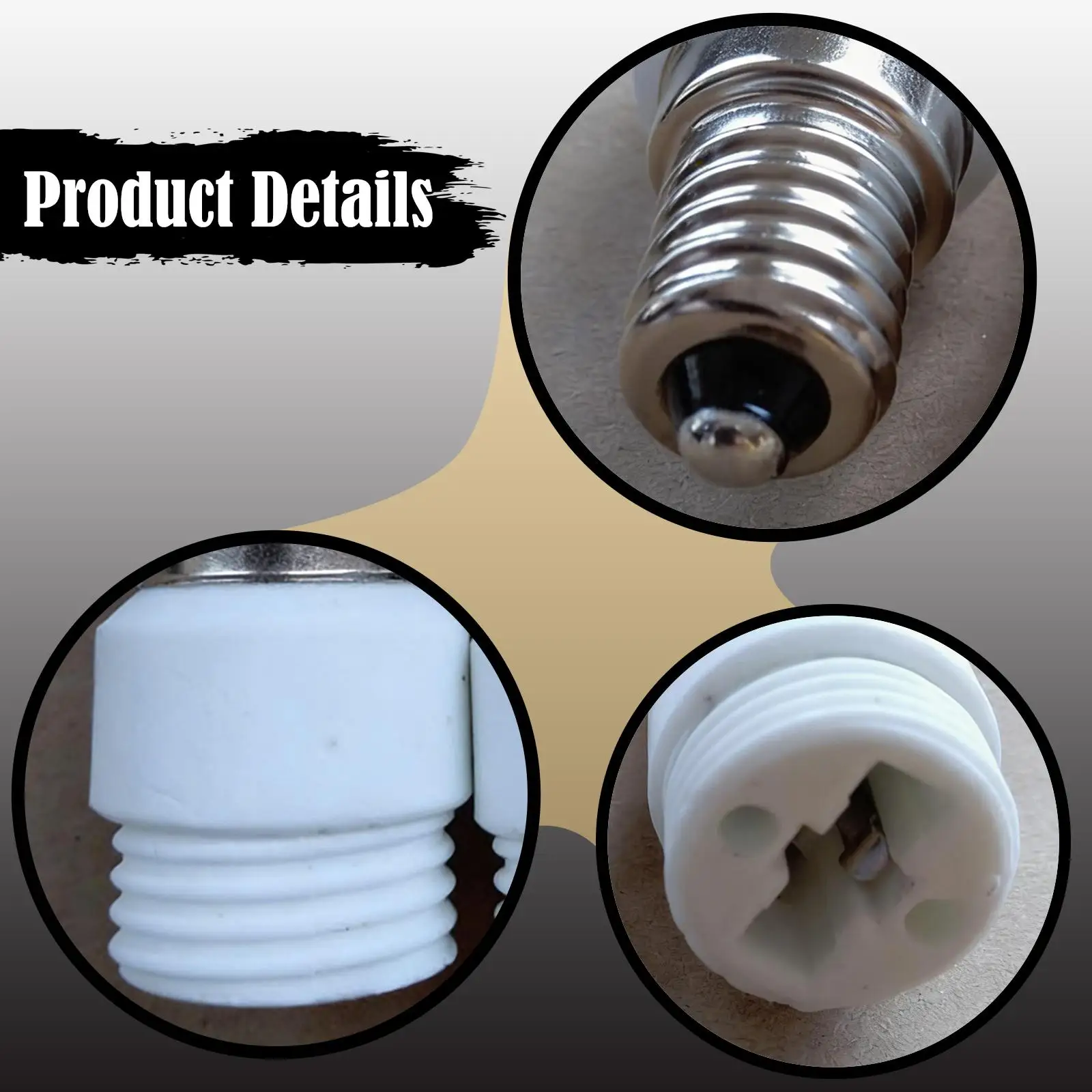 E14 to G9 Socket Adapter Easy Install Bulb Base Converter Plastic Metal Fire Resistant for Indoor Lighting Renovation