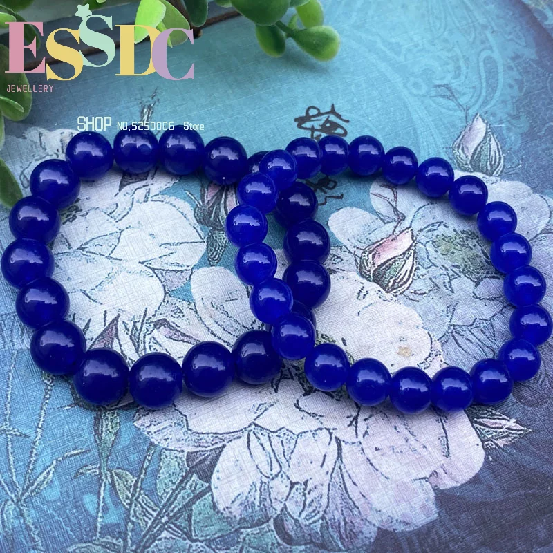 Exquisite jewelry quartzite jade lapis lazuli blue stone bracelet men's and women's chalcedony jewelry bracelets are the first