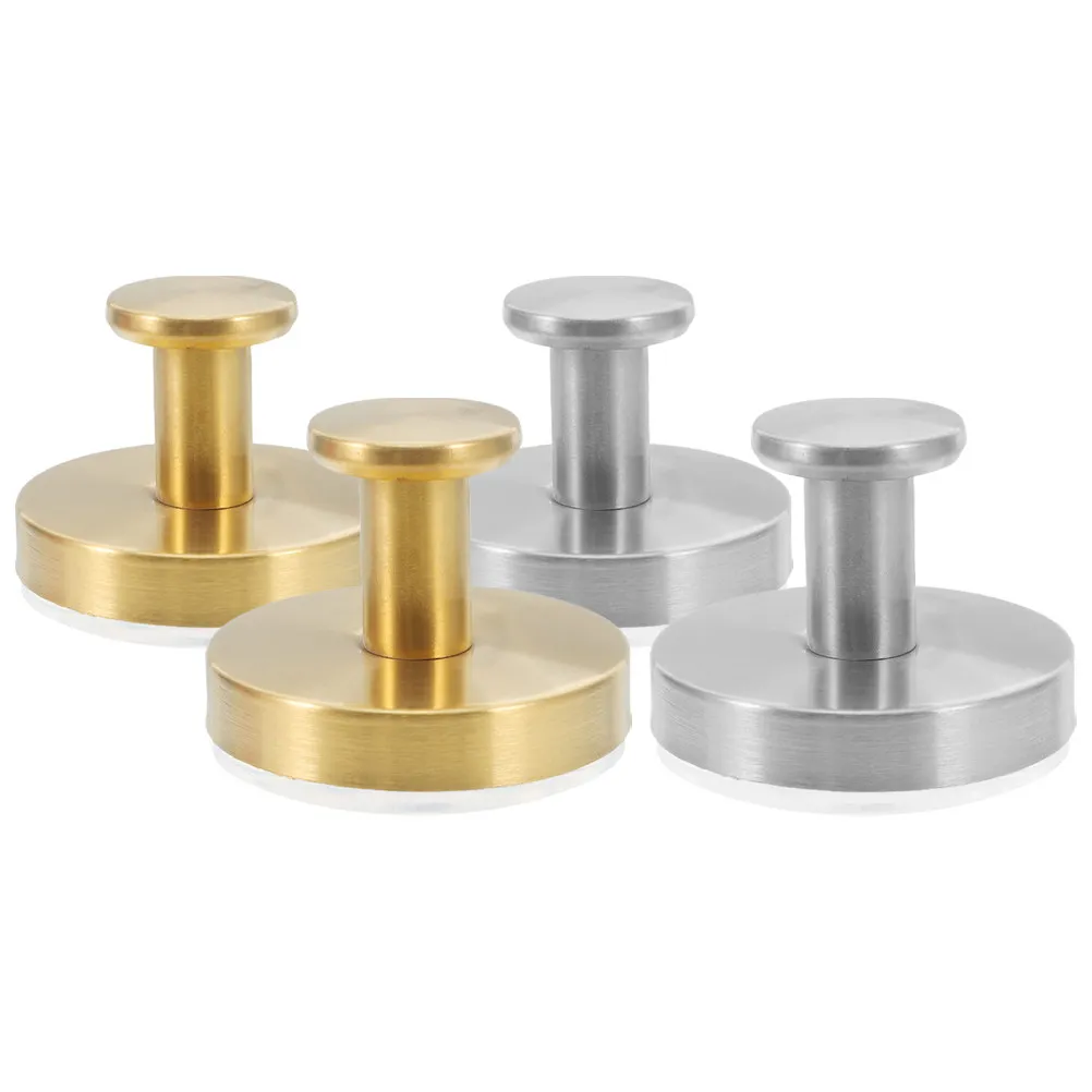 

4Pcs Stainless Steel Suction Hooks No Drill Heavy Duty Self Adhesive Wall Hooks for Bathroom Bedroom Towel Coat Hat Hanging