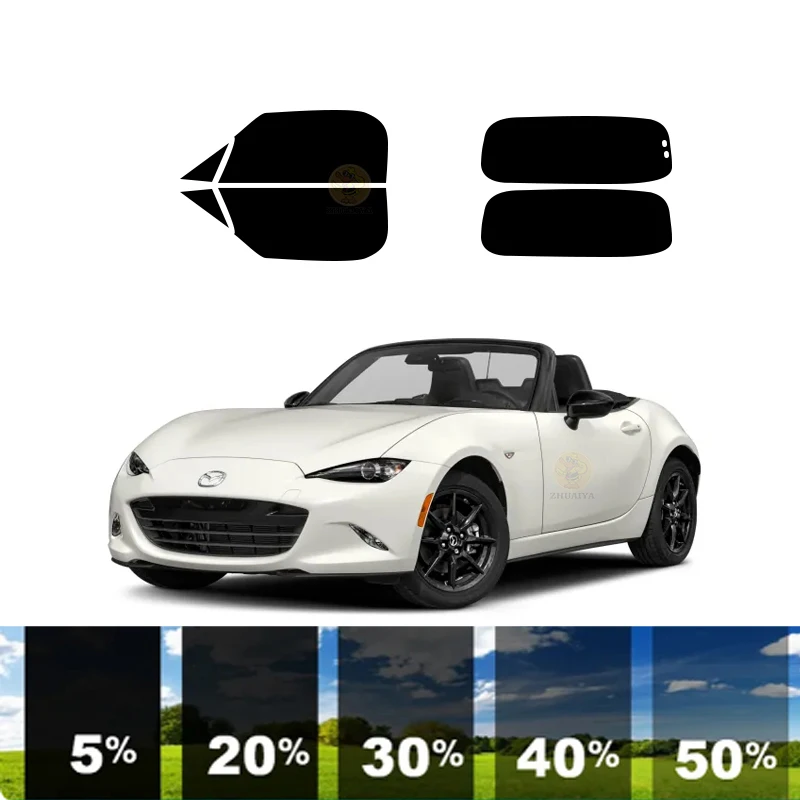 

precut Removable Window Tint Film Car 100% UVR 5%-70%VLT Heat Insulation Carbon ﻿For MAZDA MX-5 MIATA 2 DR CONVERTIBLE 2006-2015