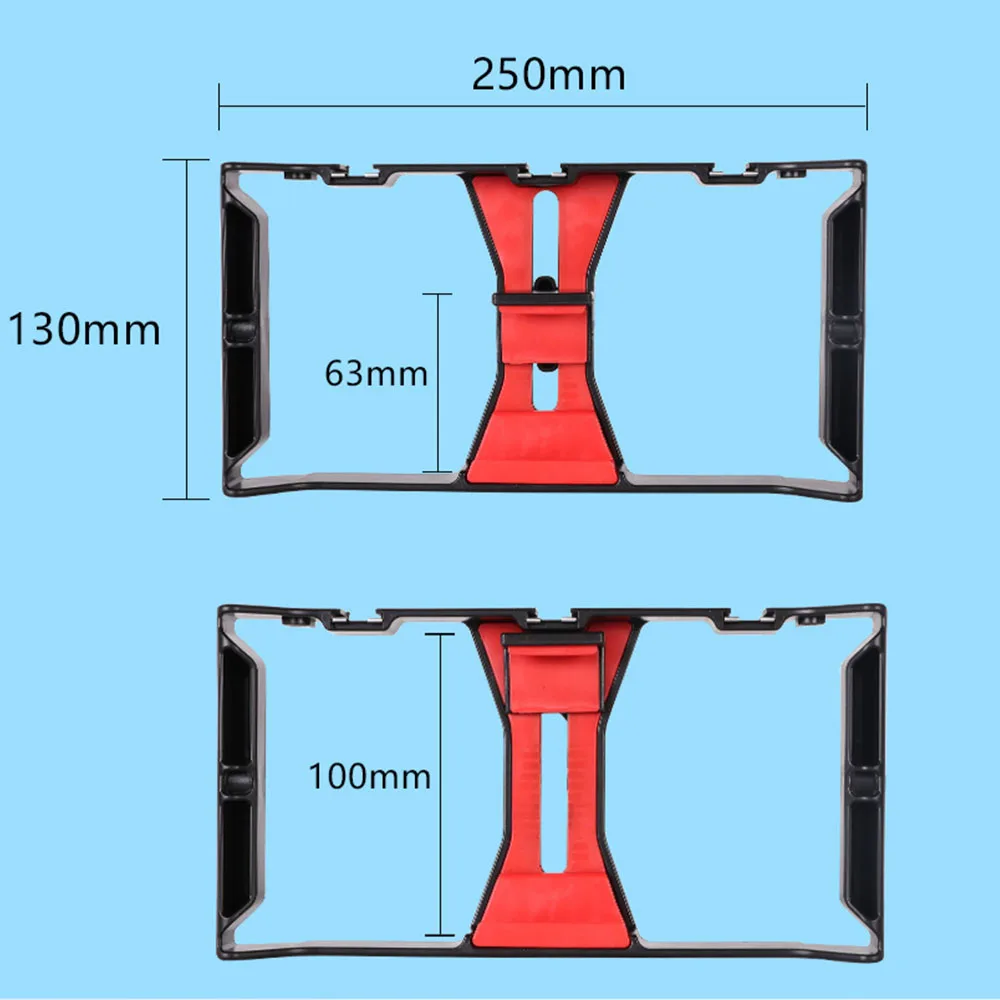 Mobile Phone Video Camera Handheld Stabilizer SmartPhone Film Making Rig Cage Mobile Phone Grip Holder Bracket Stabilizer