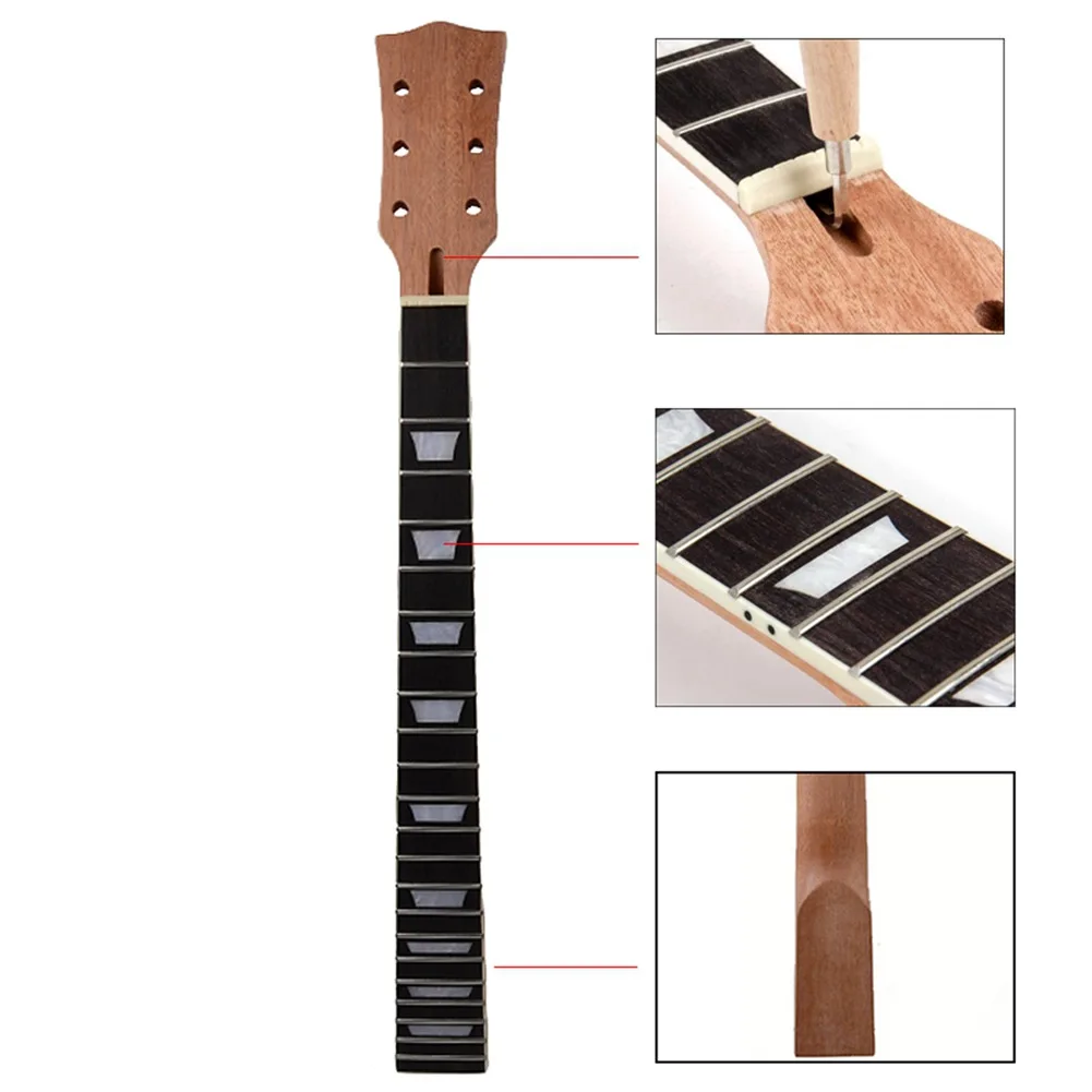 

Electric Guitar Neck Parts 22 Fret Rosewood Fingerboard And Bridge Vintage Style for Solid Body Guitar