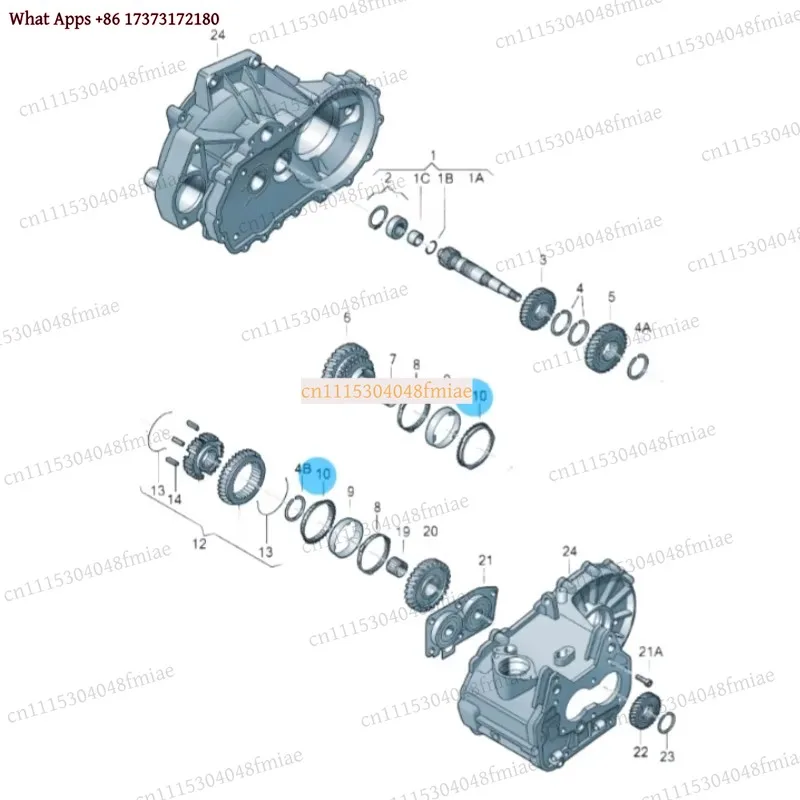 k3 1st/2nd Gear Synchronizer Ring Kit 02T311247C 085311279 085311277B For VW Beetle EOS Golf Audi A3