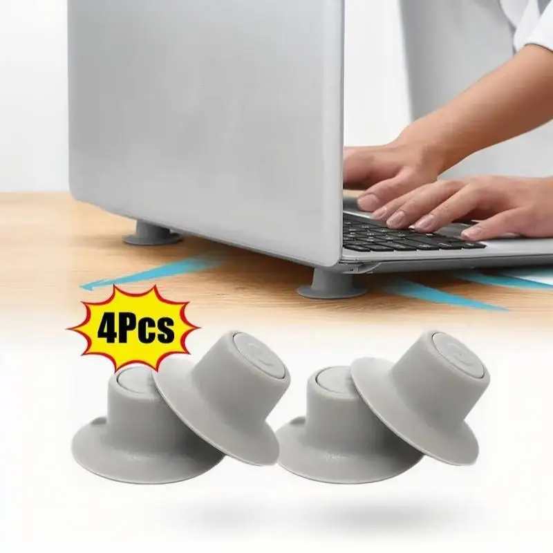 4Pcs Laptop Silicone Suction Feet Notebook Soft Stand Cooling Elevator Pads