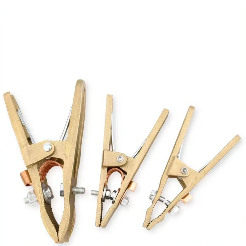 Professional Welding Earth Clamp Copper A Shape Grounding Clip For Arc Welder Stable Current Connection Industrial Repair Tool
