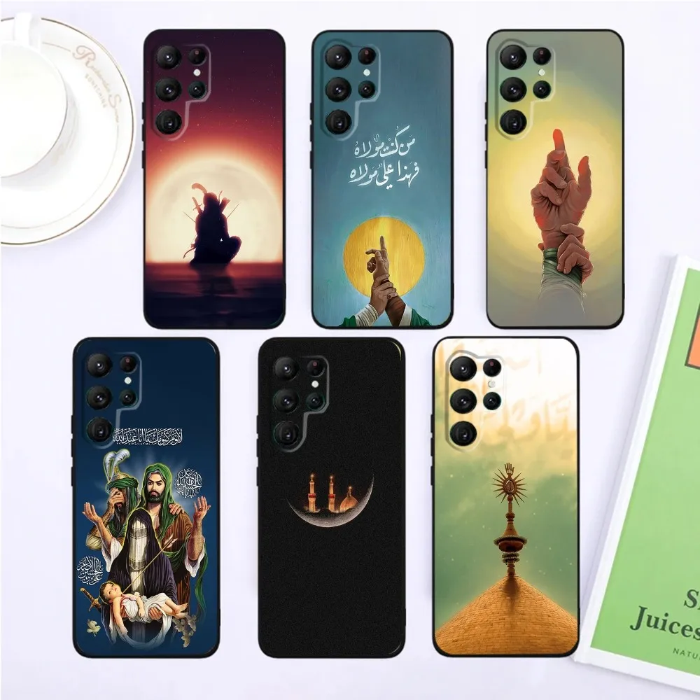 Imam Hussain Shia Ali Phone Case For SamsungS24,S23,S22,S21,Ultra Pro S10,S30Plus,S9,20lite Black Cover