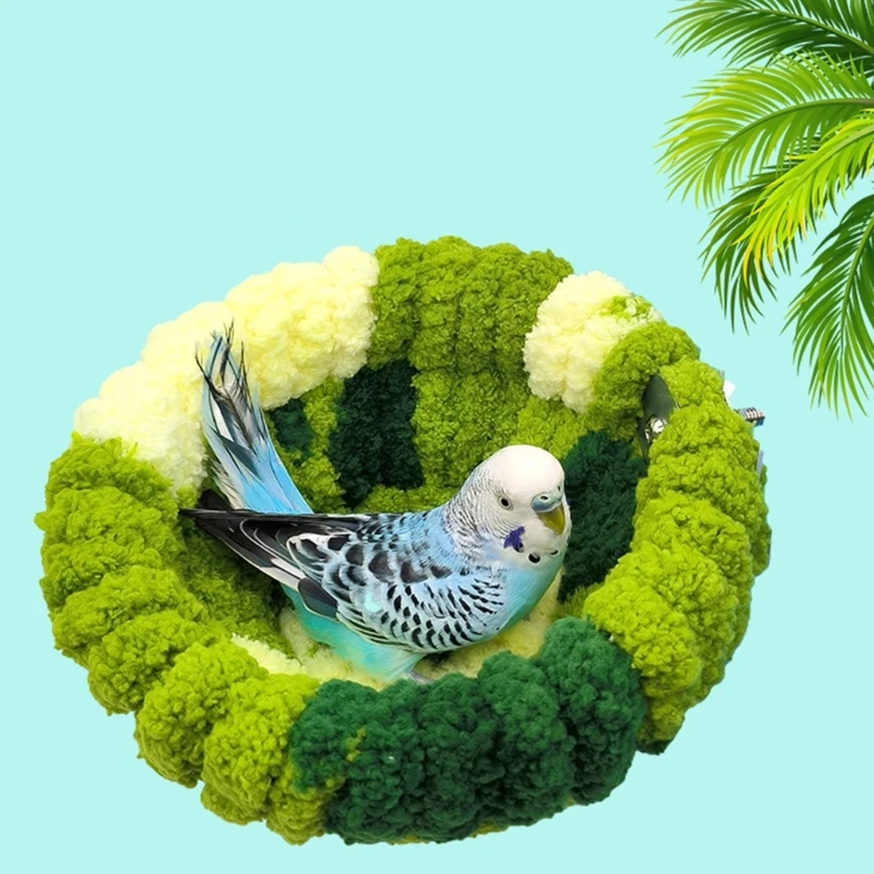 Plush Bird Breeding Nest Parrot Bird House Winter Warm Bird Nest for Budgies Resting Place Bird Bed Birdcage Accessory