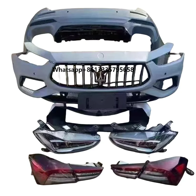 

For Maserati Quattroporte GranTurismo 2014-2023 Assembly Trofeo Modified Front & Rear Bumper Grille Body Kit