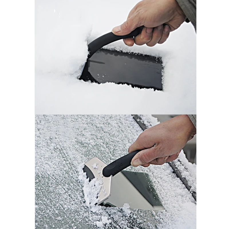 Łopata do śniegu ze stali nierdzewnej Samochodowe narzędzie do odszraniania szyb samochodowych Narzędzie do czyszczenia śniegu Samochodowe akcesoria zimowe