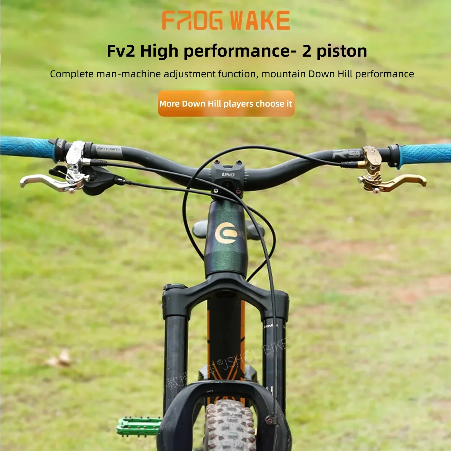 

FROG WAKE FV2 Hydraulic disc brake 2 Big Pistons Inline Front Rear Bicycl Brake kit Fit for shimano SRAM with rotors Bike Part