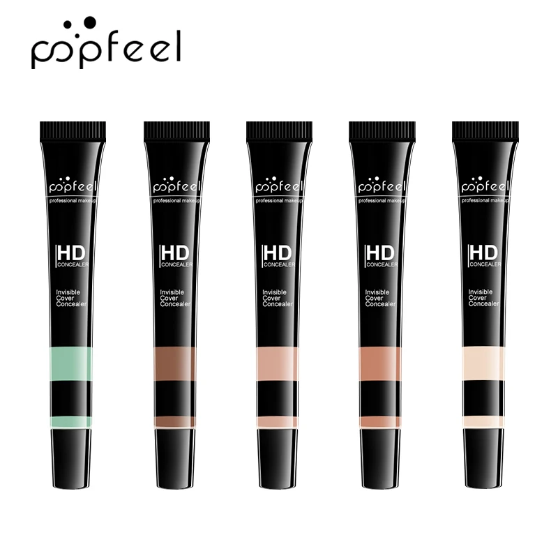 POPFEEL Hose Concealer, Blemishes, Acne Marks, Dark circles, Tattoos, Scars, Waterproof Liquid Foundation