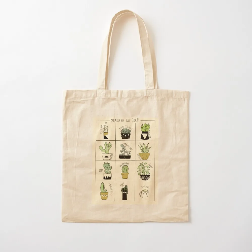 

Succulents and Cacti Tote Bag Canvas shoulder bag tote bags men Lady bags Canvas Tote Bag