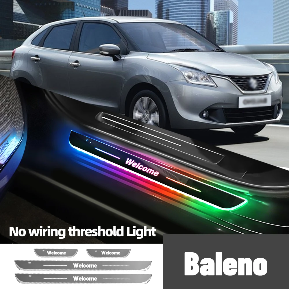 

For Suzuki Baleno 2015-2023 2019 2020 2021 2022 Car Door Sill Light Customized Logo LED Welcome Threshold Pedal Lamp Accessories