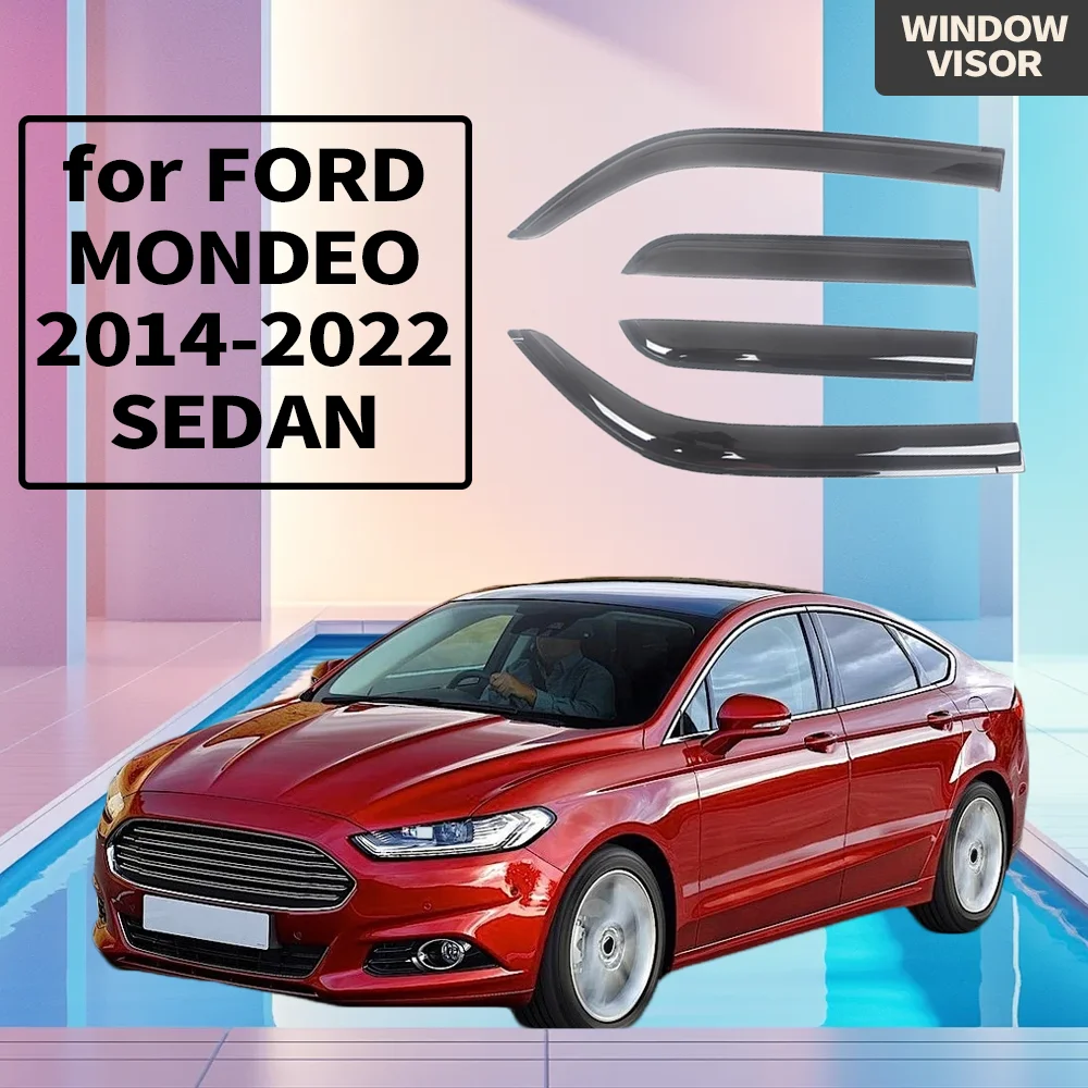 

Window Visor for FORD MONDEO 2014-2022 SEDAN Wind Deflectors Rain Guards Door Visor Vent Shades Ventvisor ExteriorPart