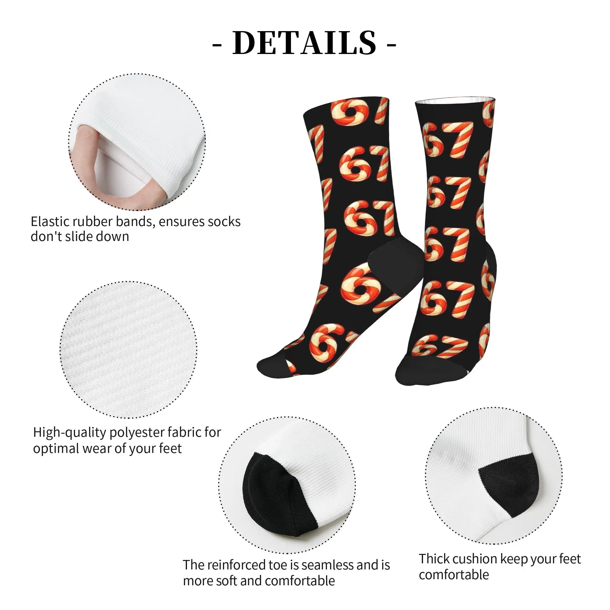 Kaos Kaki Natal Lucu Meme Skeleton Hand 67, Kaos Kaki Musim Gugur, Kaos Kaki Gothic Pria, Kaos Kaki Grafis Skateboard Anti Slip