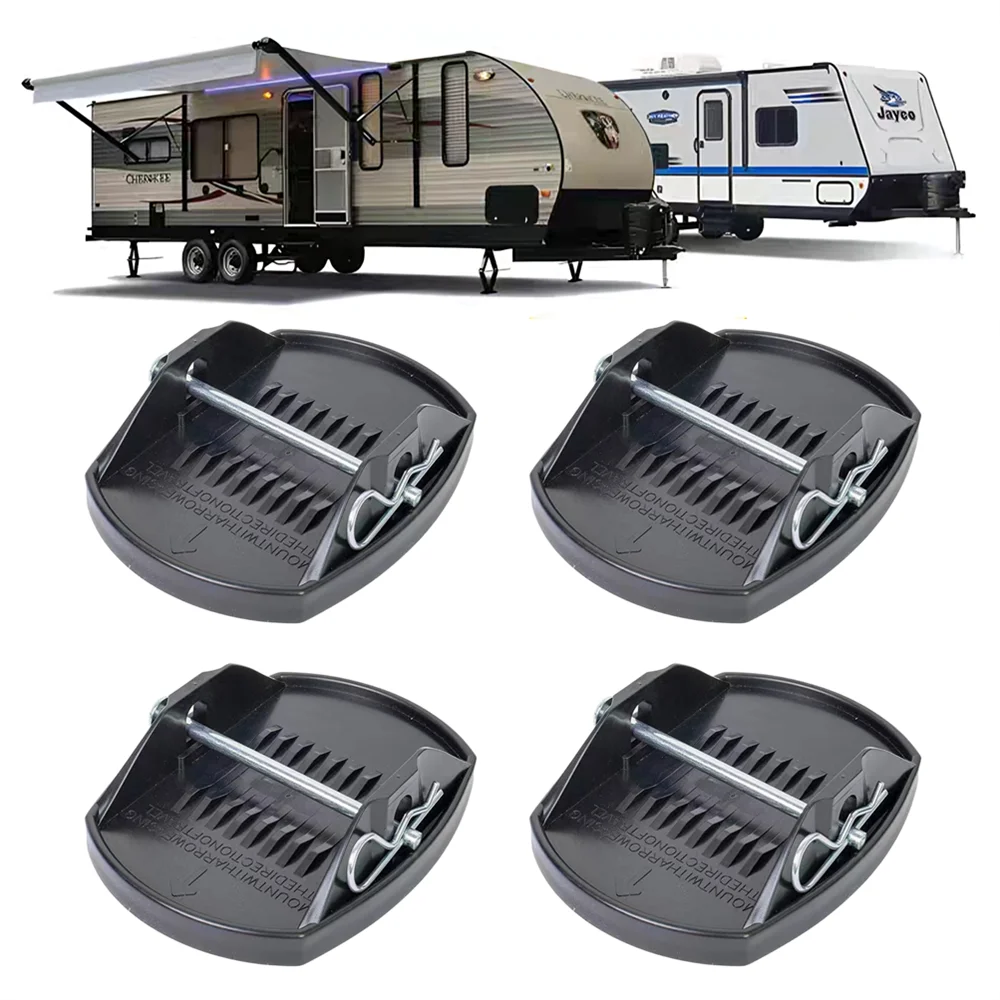 

4 шт., универсальные подушечки для домкрата для каравана, выравнивающее колесо, опора для ног, подъемная подставка для прицепов, автофургонов