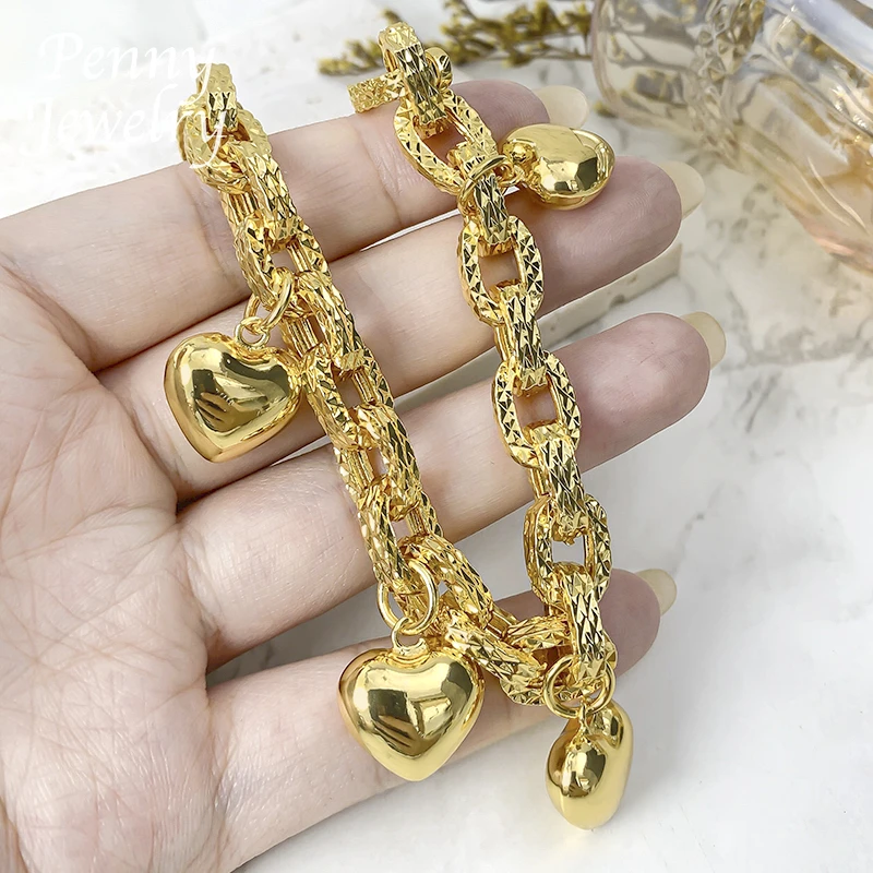 Elegant Bohemia Luxury Dubai 18K Gold Plated Jewelry for Women Bracelet Fashion Engagement Jewellery for Party Wedding Gifts