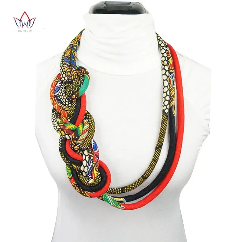 

2024 New Fashion African Women Necklace Handmade Statement Necklace Jewelry Africa Accessories Cotton Necklaces None WYA077