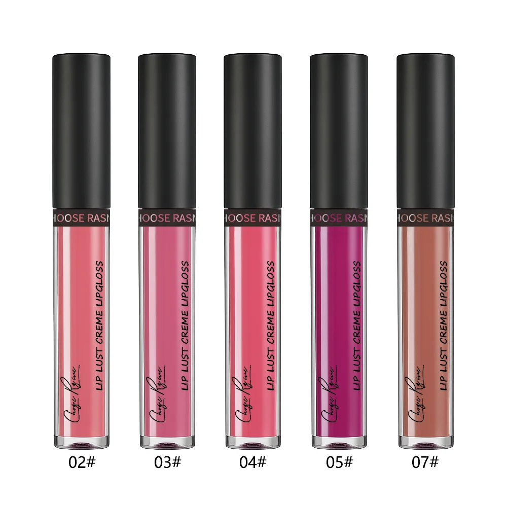 5-Color Liquid Matte Lipstick Lip Gloss Non Stick Cup Waterproof Korean Cosmetics Women's Cosmetics