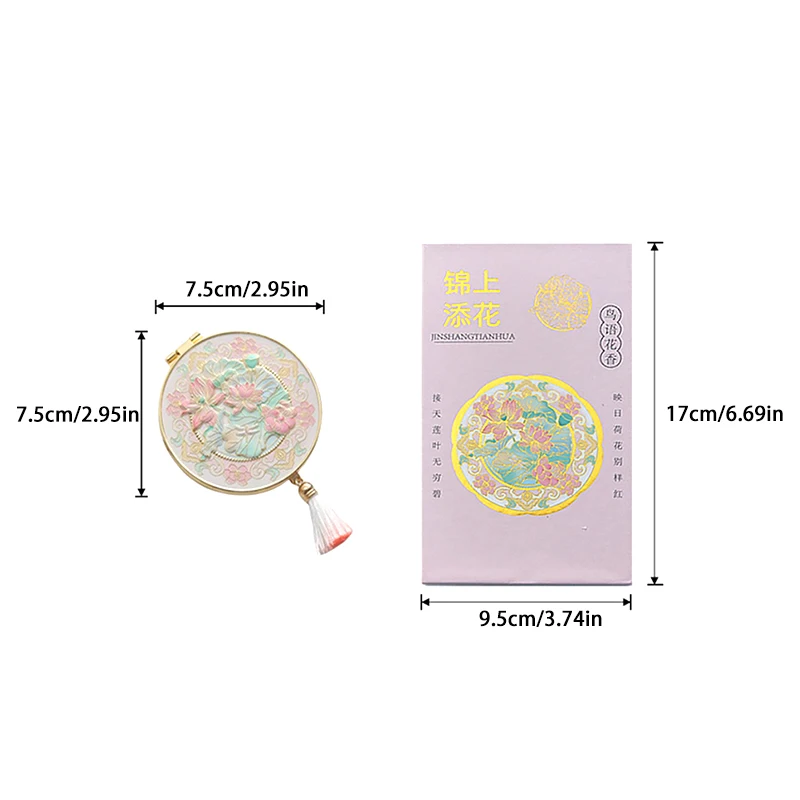 مرآة مكياج معدنية على الطراز الصيني مع شرابة قابلة للطي، مرآة مستحضرات تجميل محمولة إبداعية رائعة محمولة باليد للطلاب