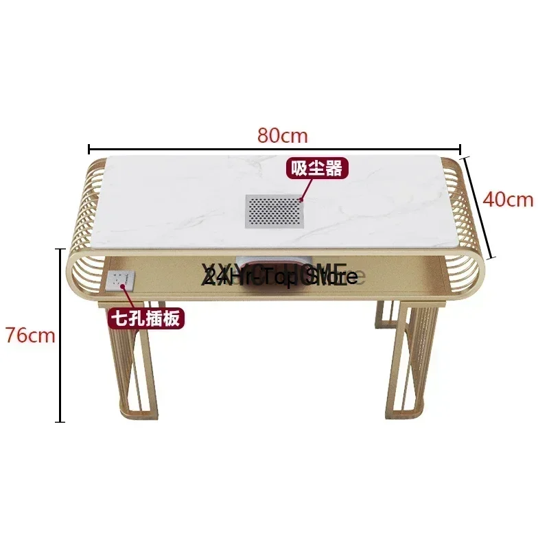Modern Wrought Iron Nail Beauty Tables For Commercial Furniture Manicure  Marble Creative Upscale Light Luxury