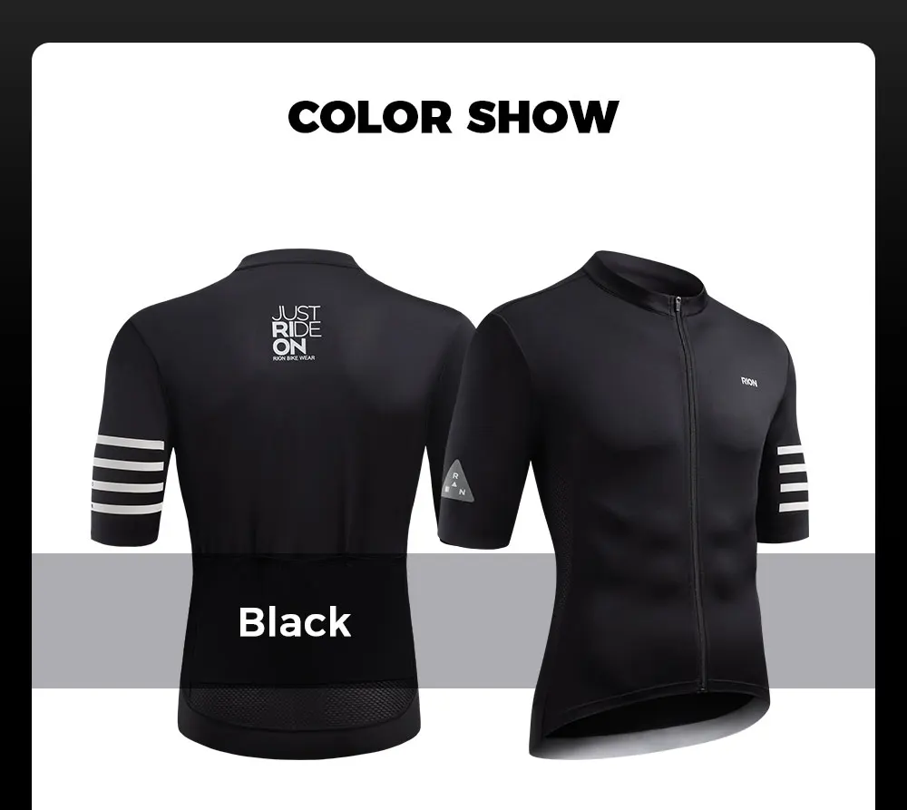 RION Herren Fahrradtrikots Langarmtrikot Pro Fahrradbekleidung UPF50+ Motocross-Bekleidung Mountainbike MTB-Shirts UV-Schutz – Detail 16