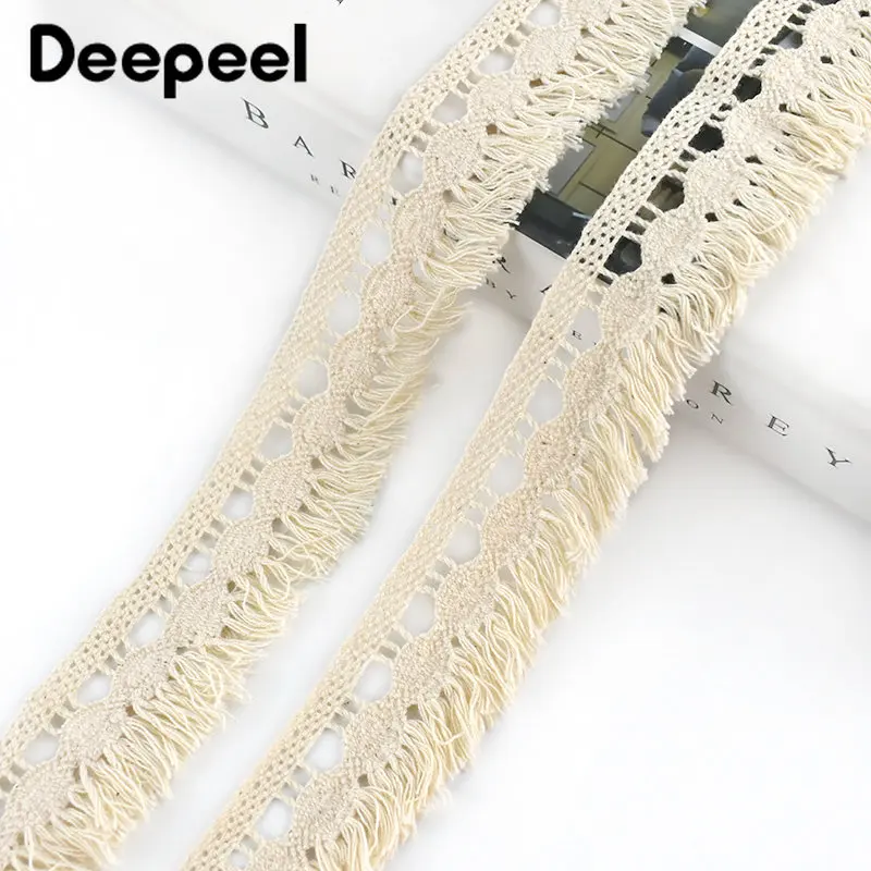 

5/10Yards 3.5cm Cotton Tassel Fringe Trim Lace Ribbon for Hometexile Garment Curtain Decoration DIY Crafts Sewing Accessories