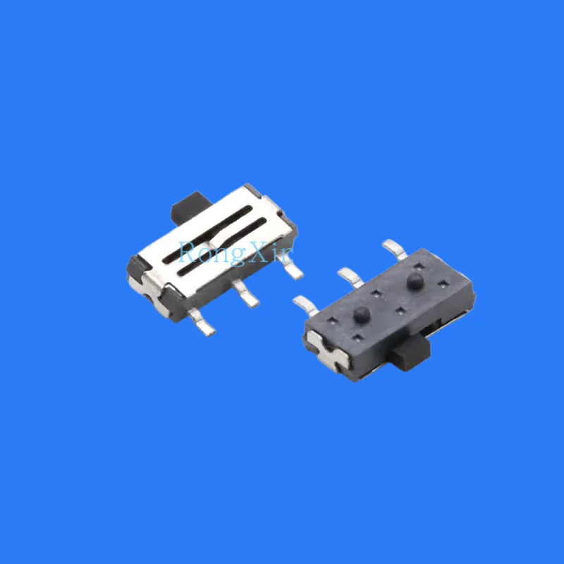 100pcs/ 12C03 patch small toggle 3 feet 2 gears side groove fluctuation micro switch mini reflow soldering