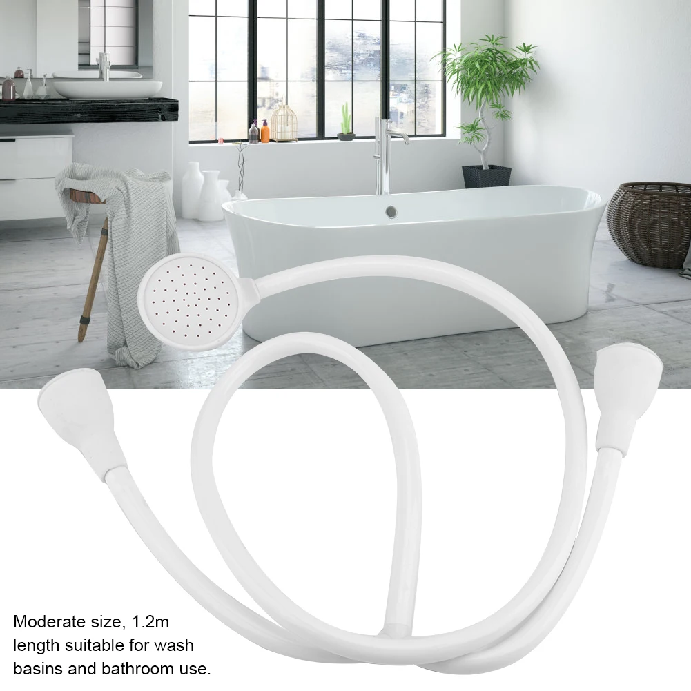 Bath Shower  and Hose Set Double Tap Push On Bath Shower  and Hose Hairdresser Shampoo Spray Pet Cleaner Set