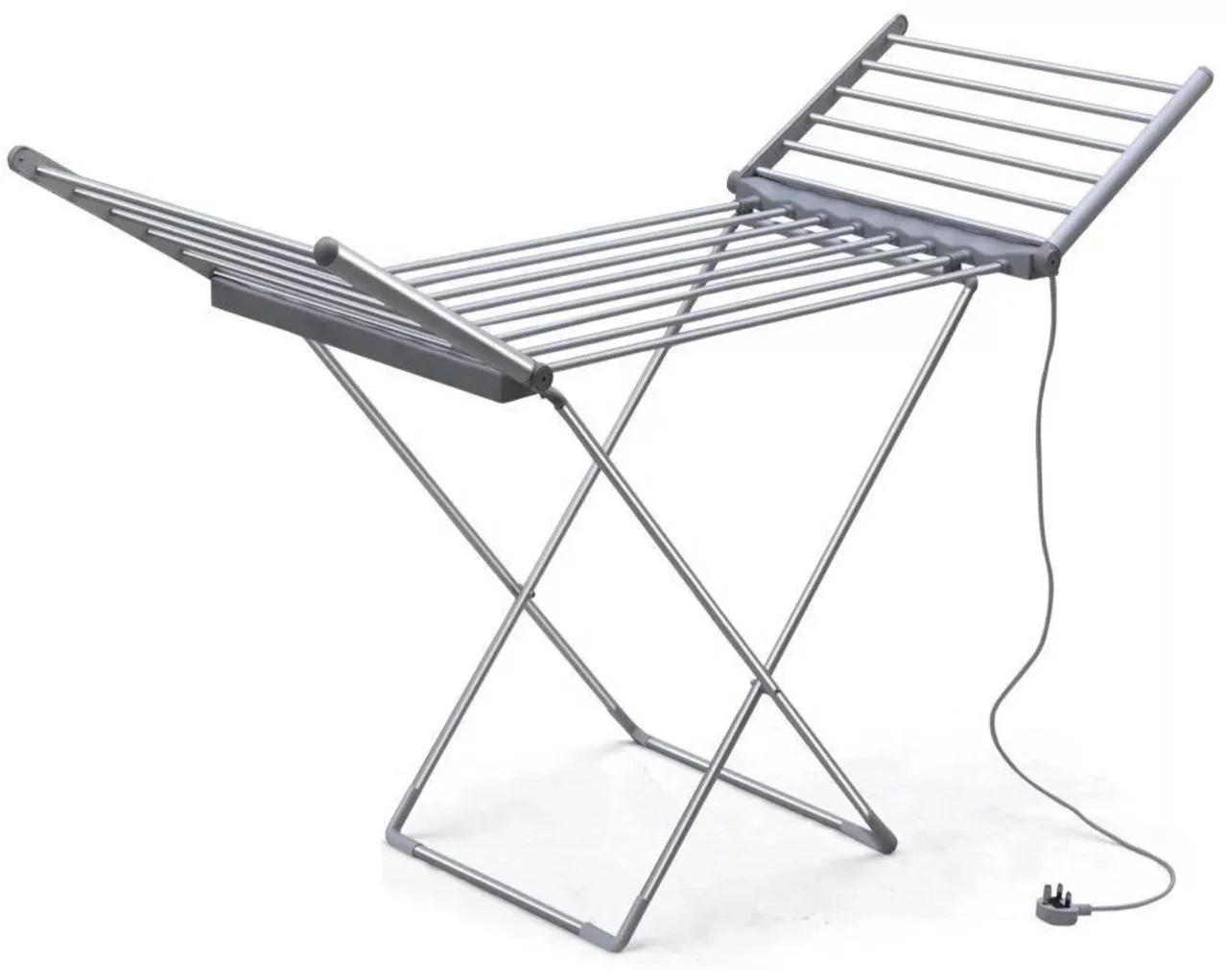 

Hot Electric Clothes Airer Dryer Rack with Folding Wings Portable Tower Warmer Freestanding Electric Drying Rack Aluminum Alloy