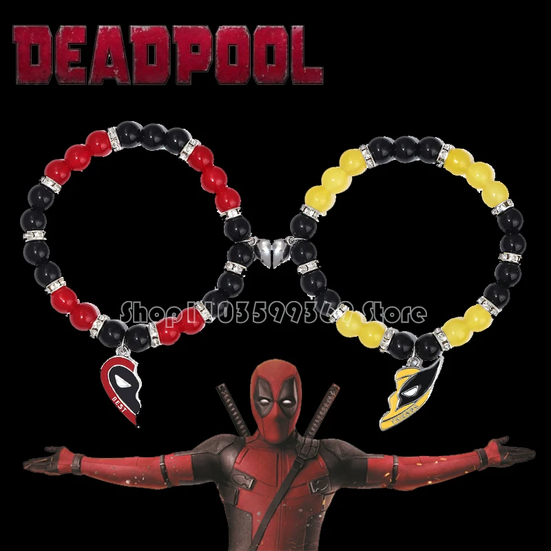 

New Deadpool Bracelet Set Best Friend Bracelet Pendant Necklace Couple Bracelet Movie Figure Cartoon Cosplay Jewelry